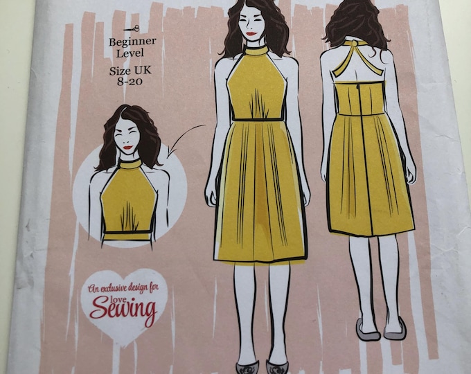 The halter-neck dress and blouse pattern, UNCUT, Factory Folded Simply Sew No. 14