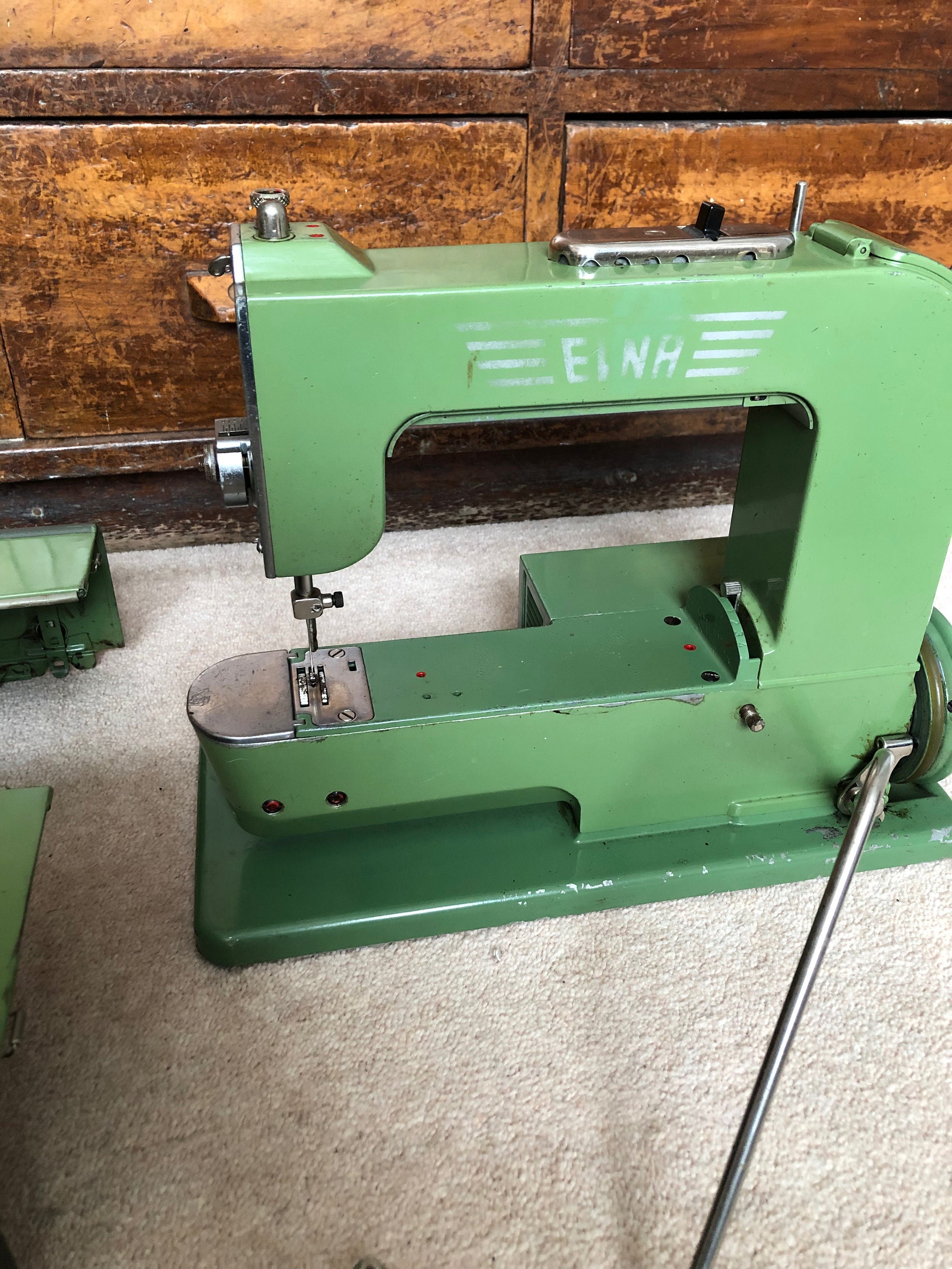 2 VINTAGE ELNA GRASSHOPPER Sewing Machines 1 Working 1 Not PICK UP ONLY