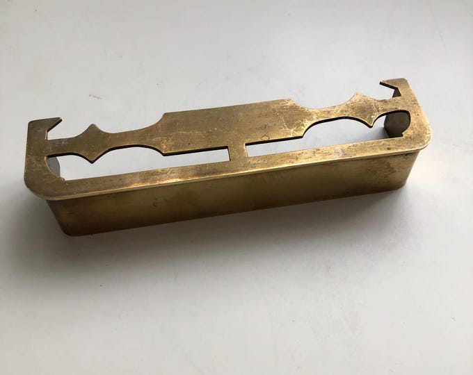 miniature brass antique fire place fender, salesman sample