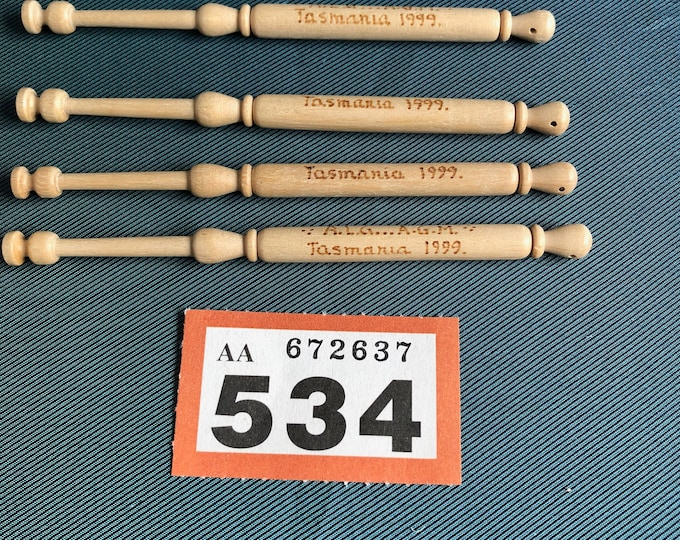 wooden lacemaking bobbins