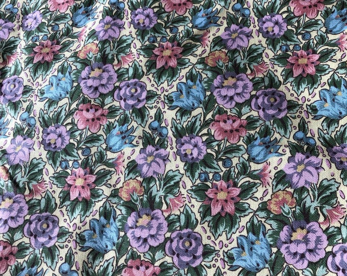 Vintage Liberty of London upholstery linen fabric, Lynton design.