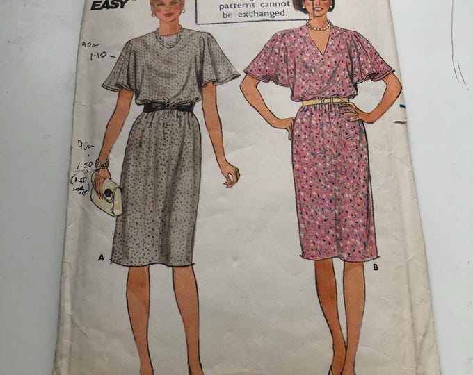 Vintage Sewing Pattern: ladies dress, Butterick 6599