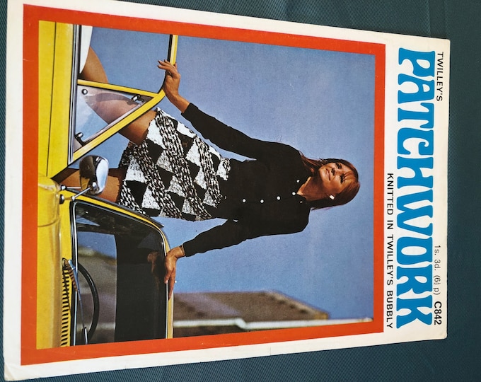 Paper, vintage knitting Pattern, Twilley's Patchwork Pattern No. C842 - Skirt