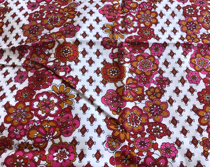 Vintage patterned cotton fabric