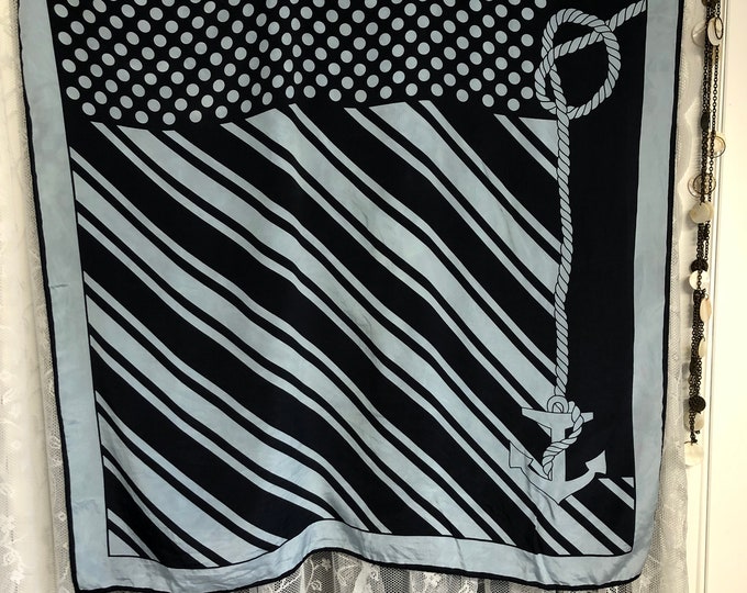 Vintage head scarf in blue