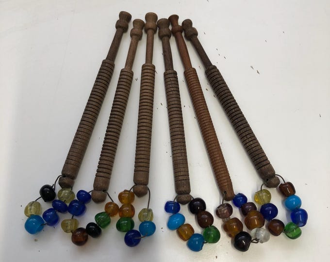 Lacemaking bobbins x 6