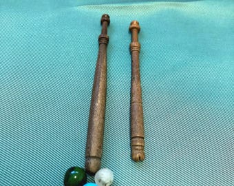 ヴィンテージ木製レース編みボビン - ペアで販売 - Etsy 日本