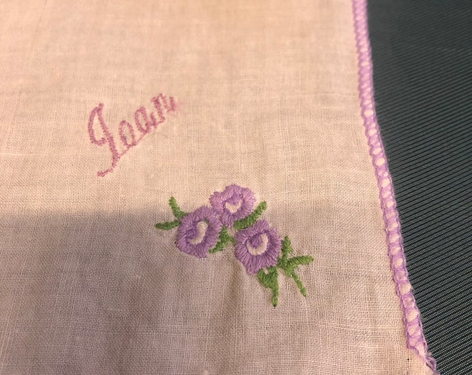 vintage ladies handkerchief, hankie