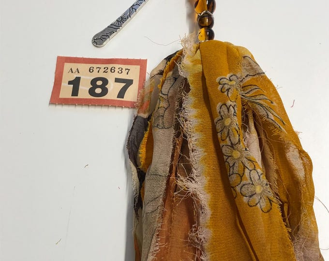Vintage sari tassel bookmark