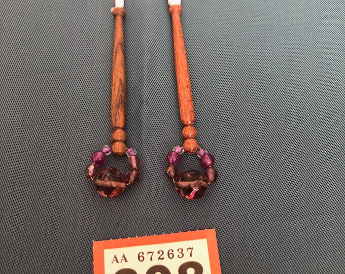 wooden lacemaking bobbins,
