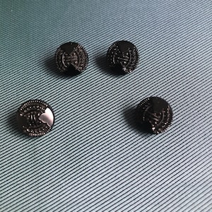 Buttons, Black Glass Victorian Buttons