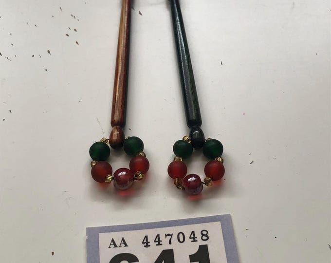 Lacemaking bobbins x 2