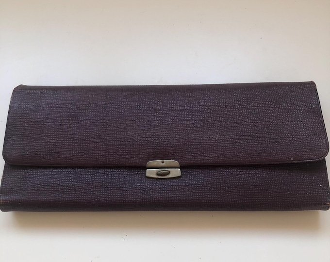 Vintage purple clutch bag for hankies and gloves