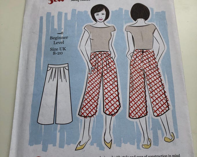 The classic pleated culottes pattern, UNCUT, Factory Folded Simply Sew No. 19