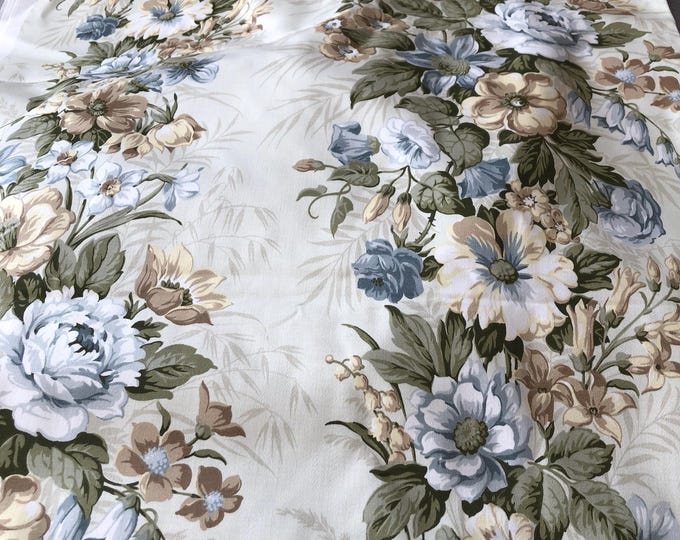 Vintage cotton curtain, upholstery fabric, Sundour
