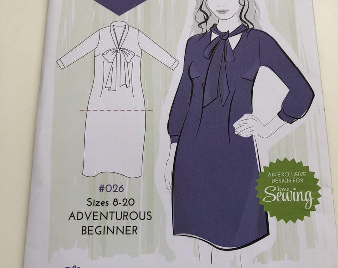 The Pussy bow dress and blouse pattern, UNCUT, Factory Folded Simply Sew No. 26