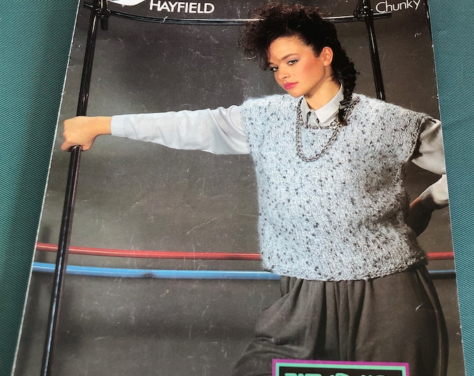 Paper vintage knitting Pattern Hayfield 1965