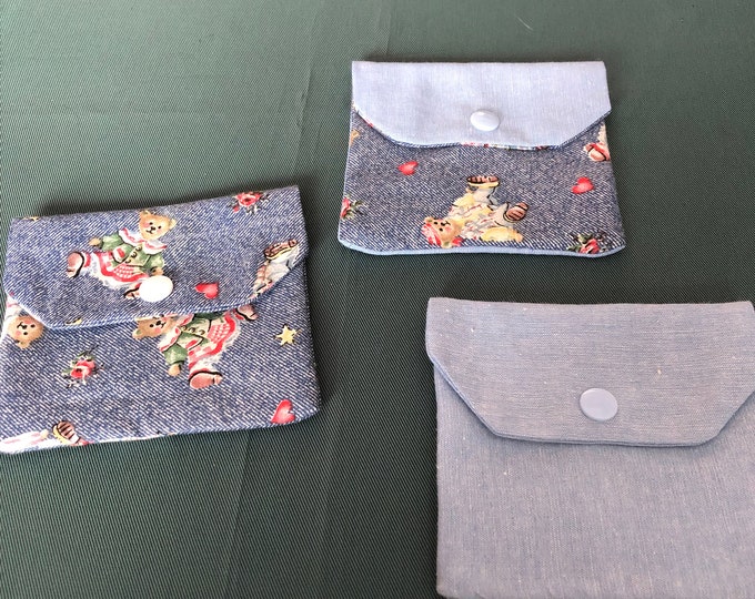 Small personal pouch, ladies sanitary bag, hand made purse