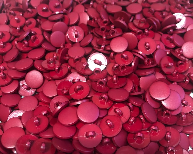 Buttons, Vintage circular cherry red fashion, craft buttons