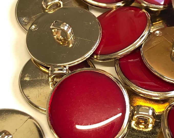 Red and Gold vintage fashion buttons, sewing, knitting, crafting