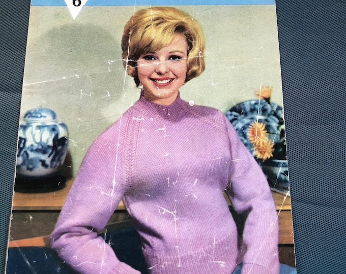 Paper, vintage knitting Pattern, Bestowal knitwear - Raglan sweater pattern No. 3467