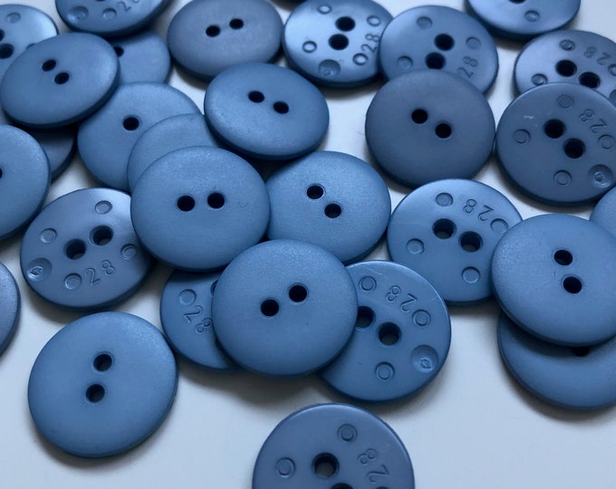 Buttons x 6, Vintage circular grey/blue fashion buttons