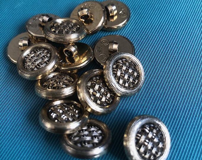Buttons, Vintage old gold coloured buttons