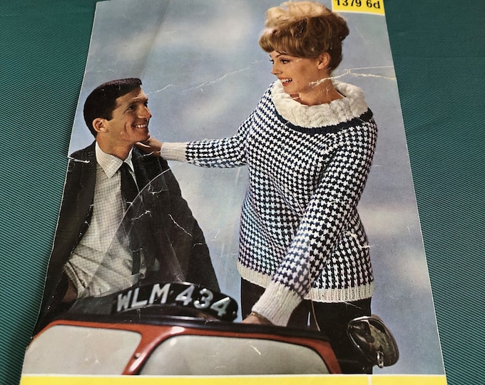 Paper vintage knitting Pattern Patons Big Ben Knitting 1379