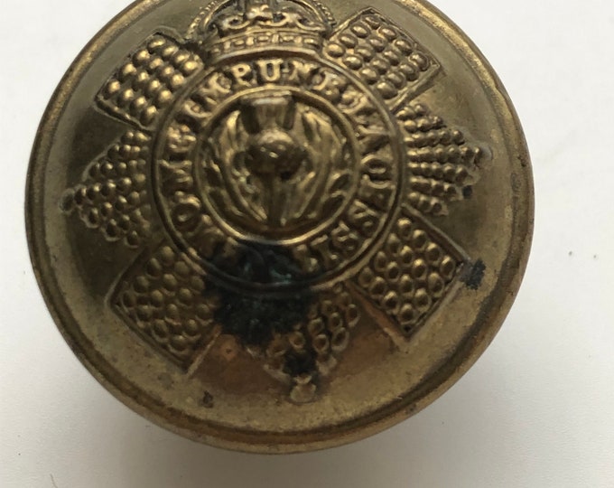 British Military Brass Buttons, Scots Guards Regiment Tunic Button