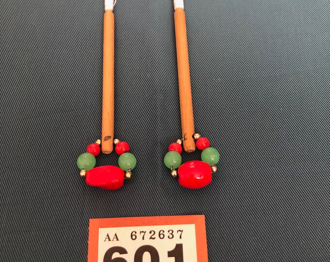 wooden lacemaking bobbins,
