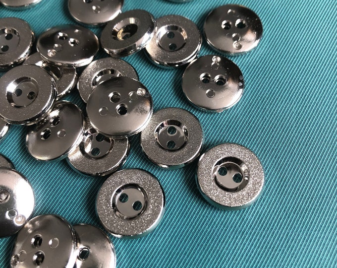 Buttons, Vintage silver coloured buttons