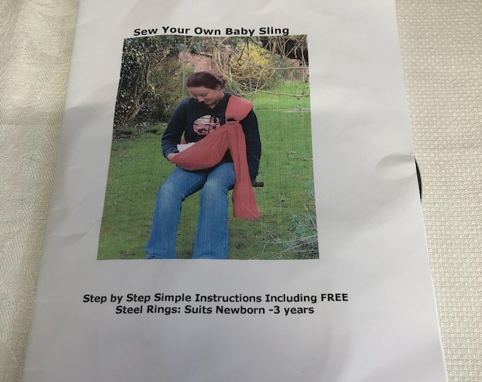 Sew your own baby sling, liberty slings, pattern and rings