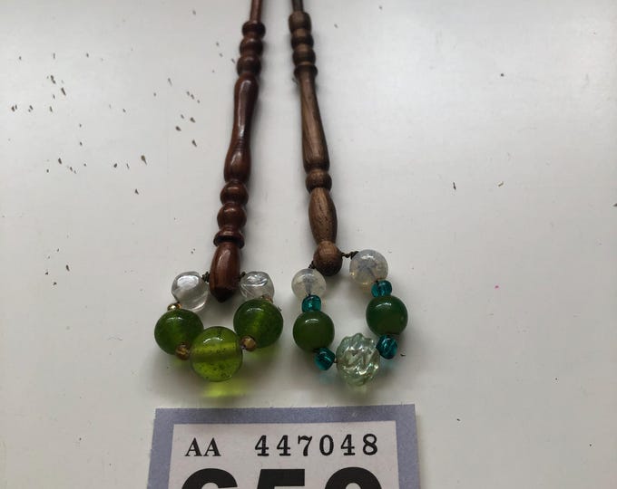 lacemaking bobbins, wooden, vintage