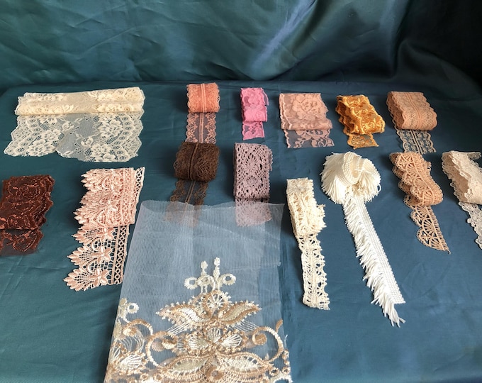 Slow stitch, Junk journal lace No. 4