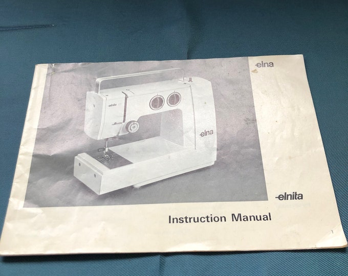 Vintage Elna Elnita Sewing Machine Manual