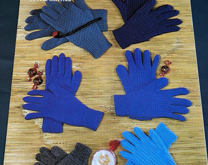 Paper, vintage knitting Pattern, Robin, gloves, pattern No. 2713