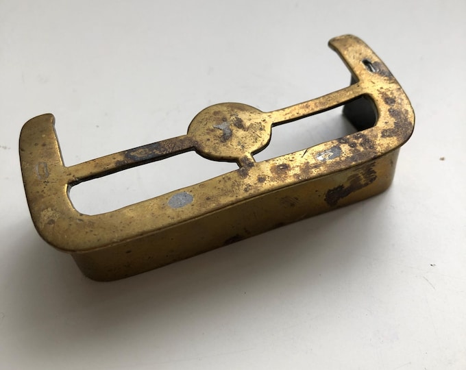 miniature brass antique fire place fender, salesman sample