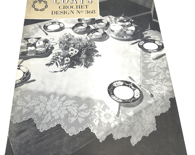 Vintage crochet pattern, Coats crochet Design 368