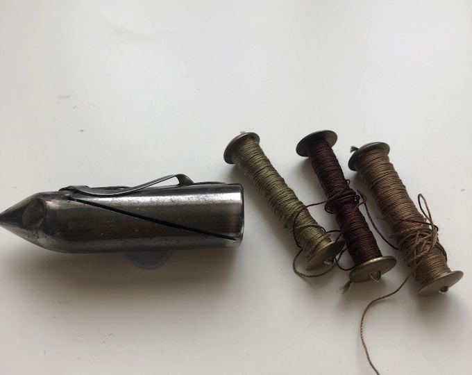 Original Bullet Shuttle and long bobbins for Jones Family Sewing Machine