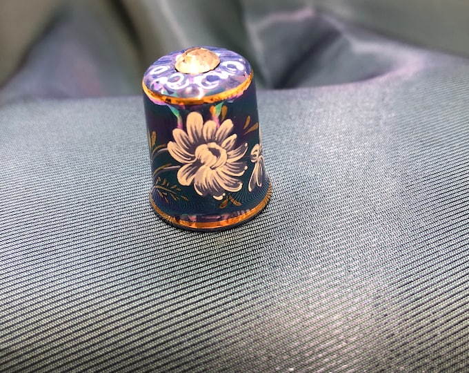 Vintage Thimble - Floral Lustre
