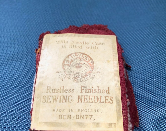 Vintage embassy leather needle case