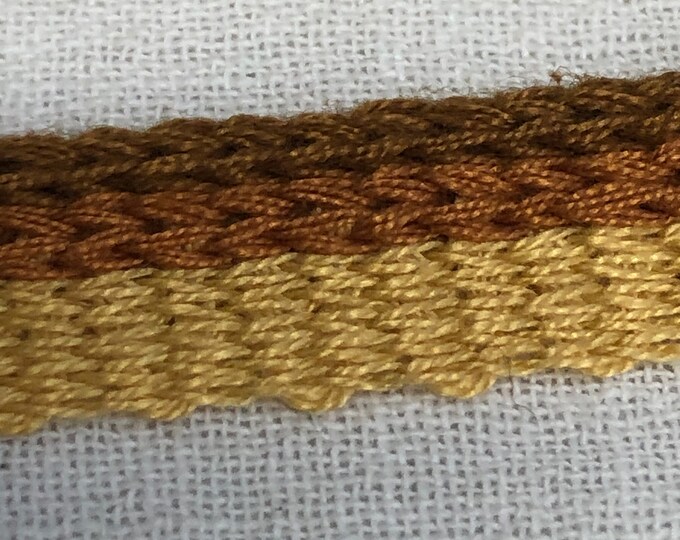Vintage 3 toned brown ribbon, embellishment, notions