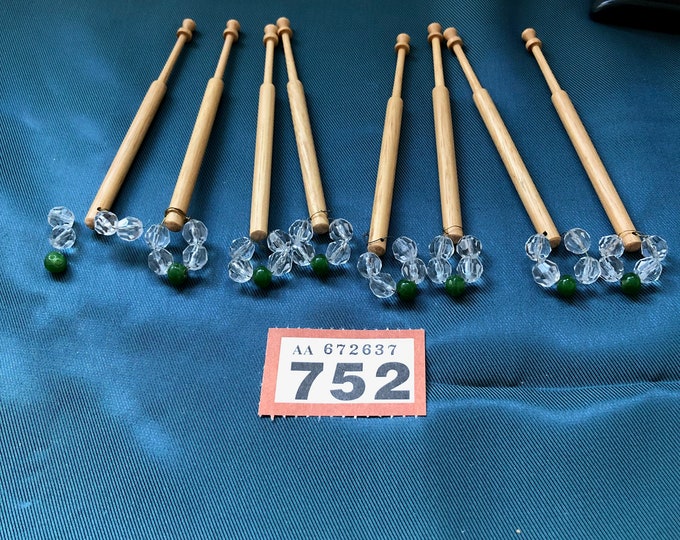 Wooden lacemaking bobbins