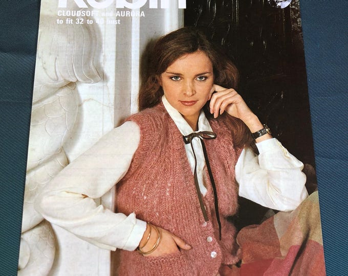 Paper, vintage knitting Pattern, Robin, ladies waistcoat, pattern No. 2756