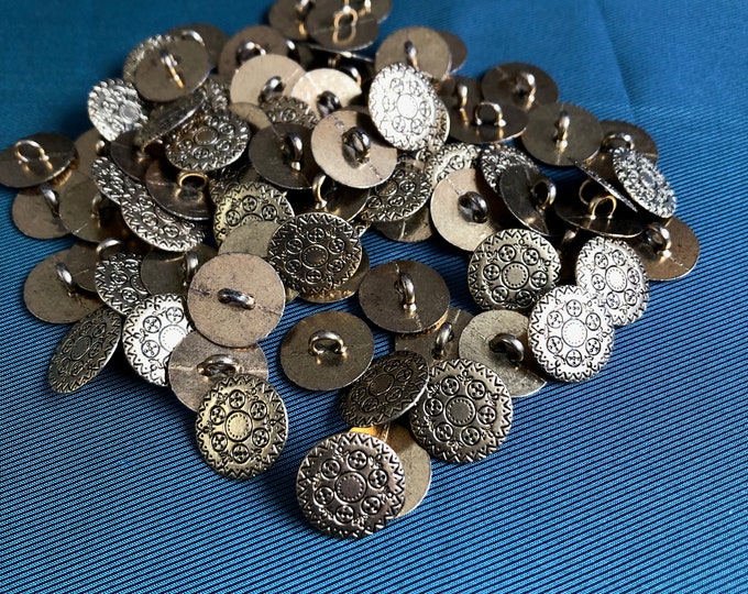 Buttons, Vintage brass coloured fashion buttons