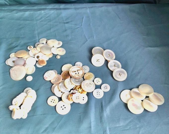 large bag of vintage shell buttons