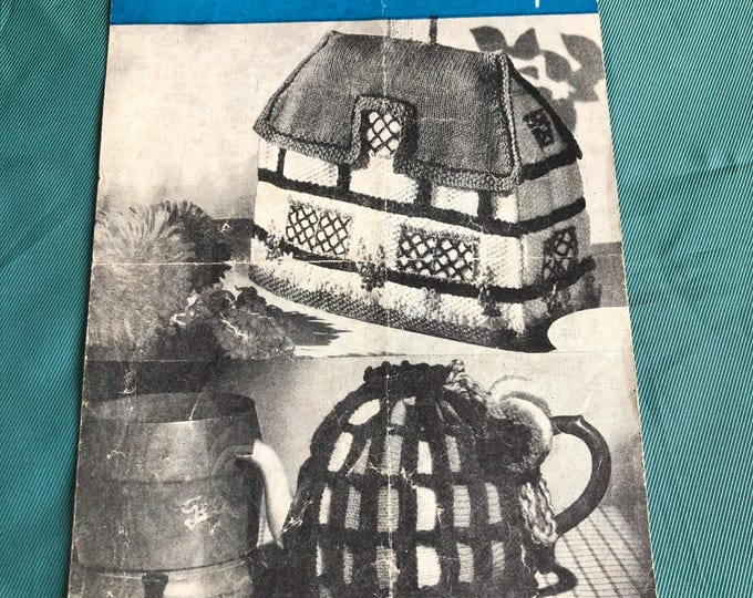 Paper vintage knitting Pattern Teapot cozies