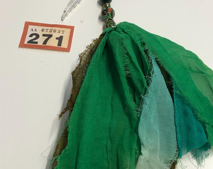 Vintage sari tassel bookmark