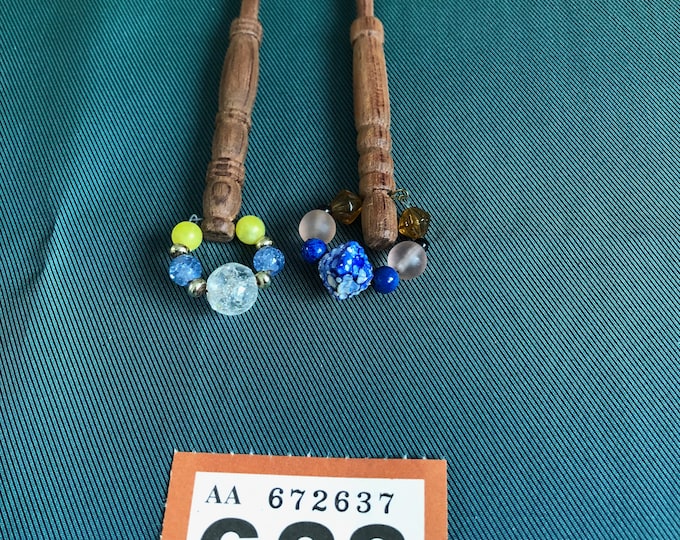 Wooden lacemaking bobbins
