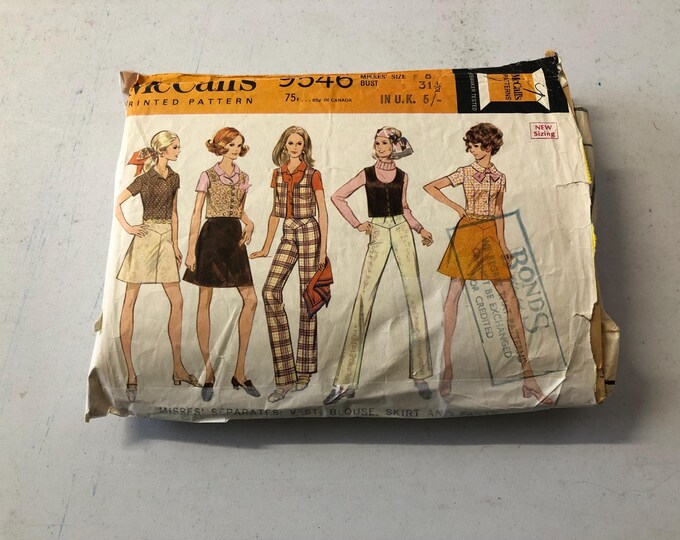 McCalls ladies Separates pattern, CUT, McCall's 9546